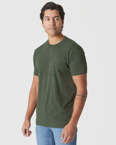 Classic Crew Neck - Racing Green Heather