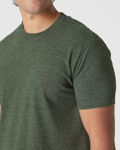 Classic Crew Neck - Racing Green Heather