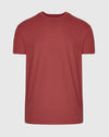 Rustic Apple Short Sleeve Crew Neck T-shirt, muted red, flat display.