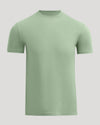 Green t-shirt on a light gray background
