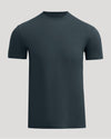 Plain dark gray t-shirt on a light gray background