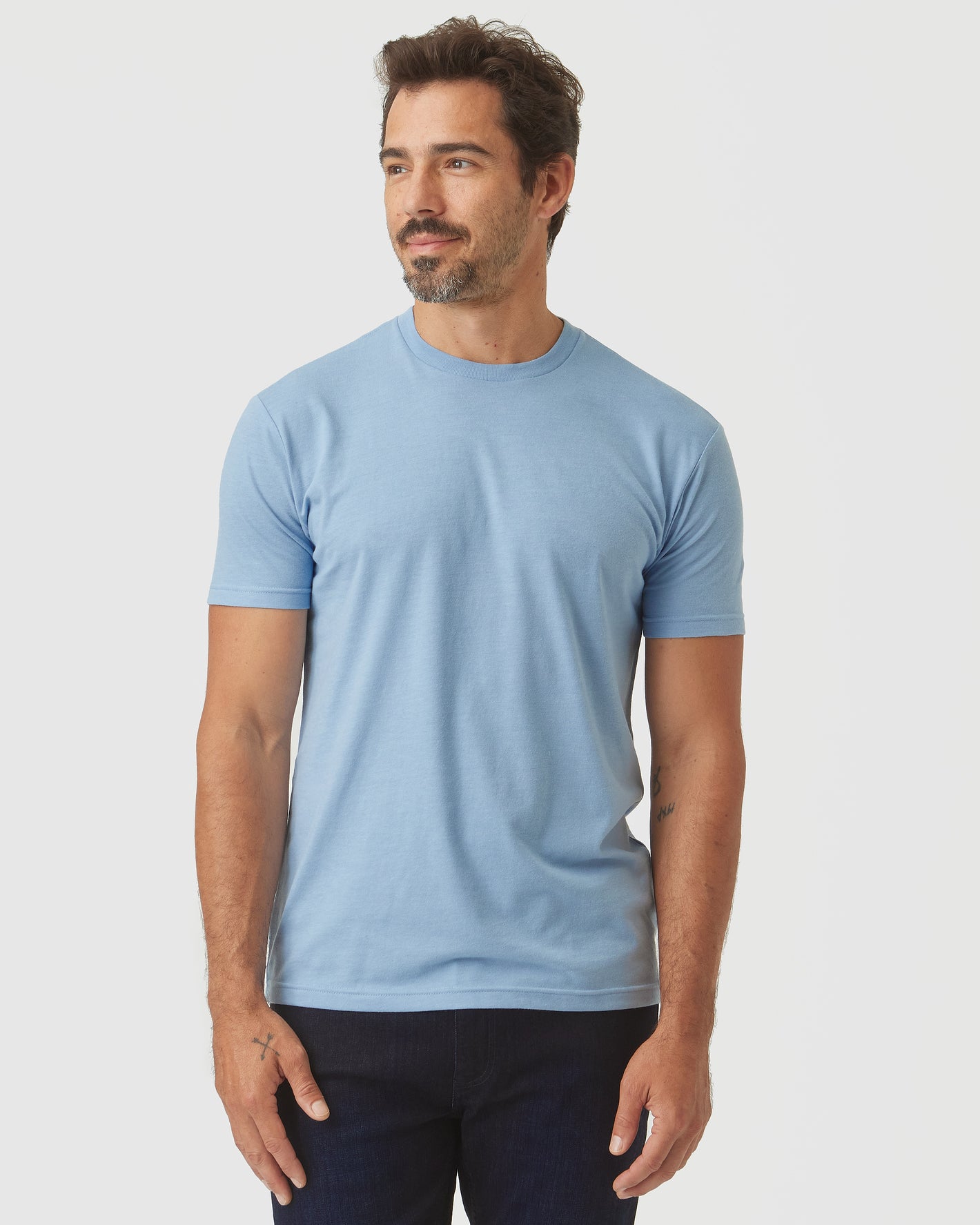 Sky Blue Heather Classic Crew