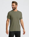 Heather Military Green Classic Crew Neck