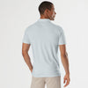 Blue Quartz Short Sleeve Polo, back view, worn by a man.