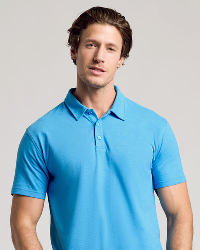 Classic Polo - Dark Heather Bahama Blue
