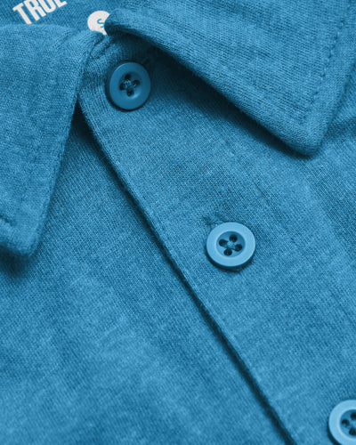 Classic Polo - Dark Heather Bahama Blue