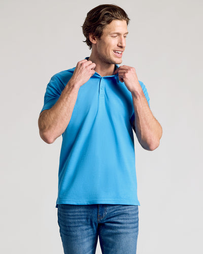 Classic Polo - Dark Heather Bahama Blue