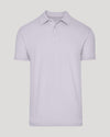Heather Orchid Classic Polo with short sleeves and a three-button placket.