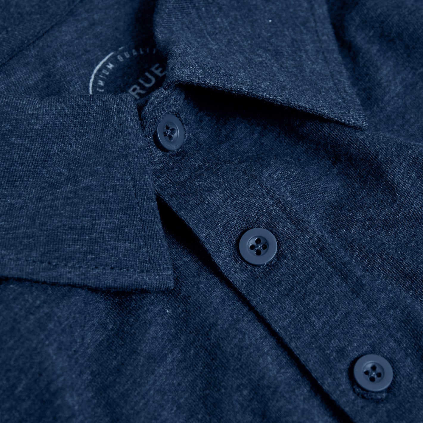 Heather Navy Classic Polo