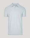 Icicle Classic Polo: pastel-blue, short-sleeve, classic collar, three-button placket.