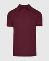 Mahogany Polo in deep burgundy, laid flat, short-sleeve design.