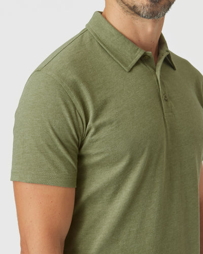 Olive Green Heather Polo