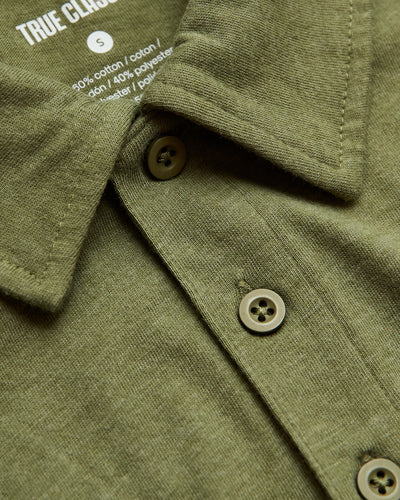 Olive Green Heather Polo