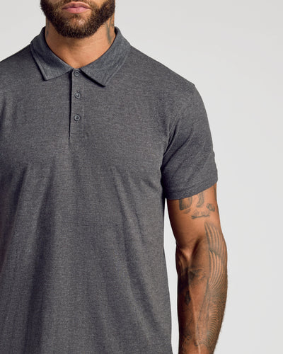 Classic Polo - Charcoal Heather Gray
