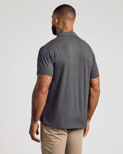 Classic Polo - Charcoal Heather Gray