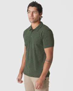 True ClassicRacing Green Heather Polo