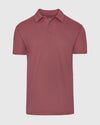 Rustic Apple Polo, rose/maroon, short-sleeve, lightweight knit, classic collar.