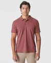 Rustic Apple Polo worn with light khaki pants.