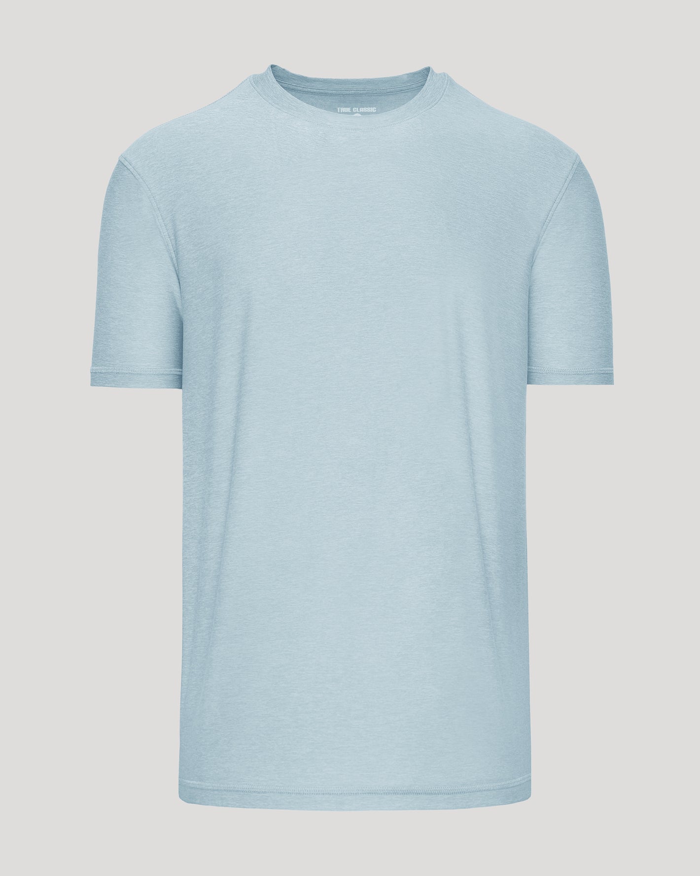 Arctic Active Crew Neck Tee, pale aqua, laid flat, short-sleeve, plain design.