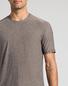 Heather Cocoa Active Crew Neck Tee