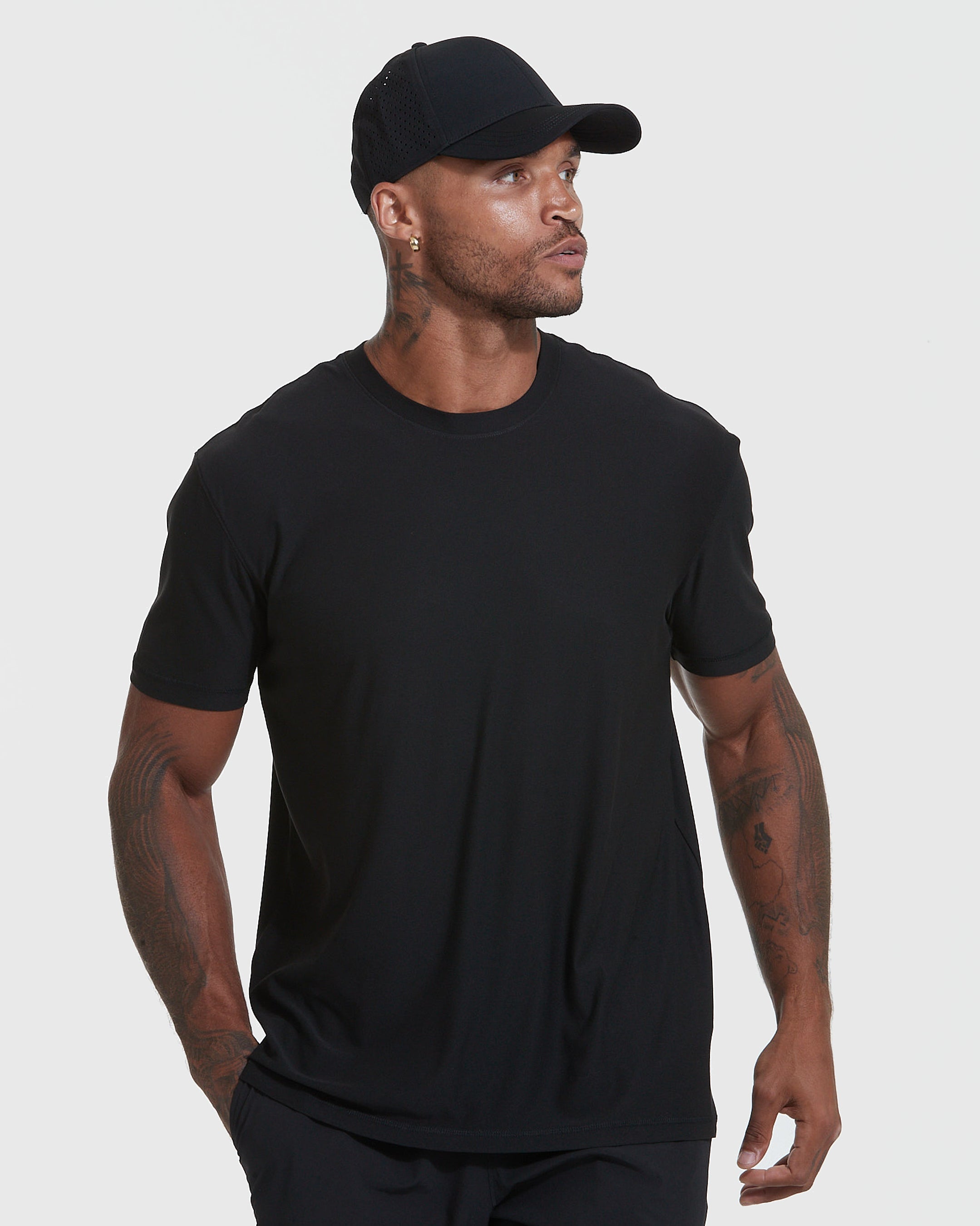 Black Active Crew Neck T-Shirt | Black Active Crew Neck T-Shirt | True  Classic