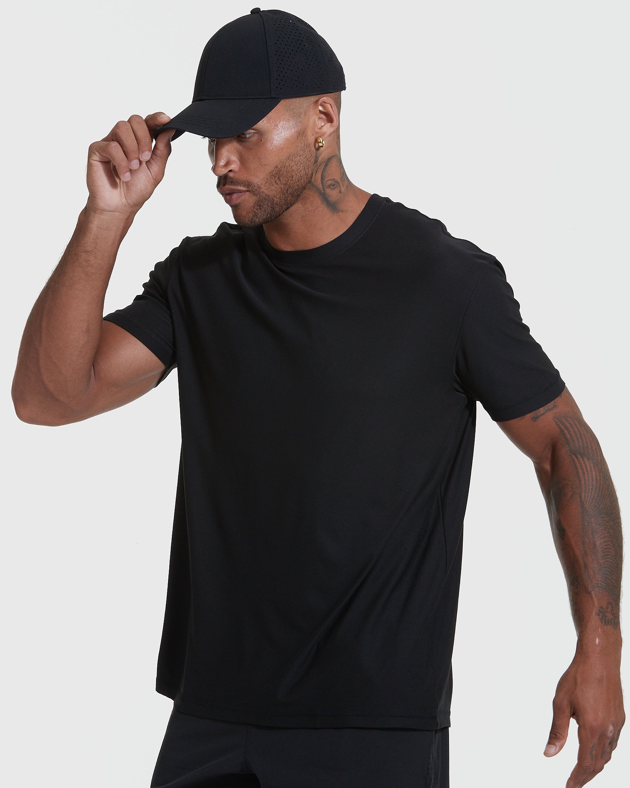 Black Active Crew Neck T-Shirt | Black Active Crew Neck T-Shirt | True  Classic