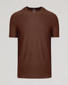 Cedar Active Short Sleeve Crew Neck Tee in solid brown.