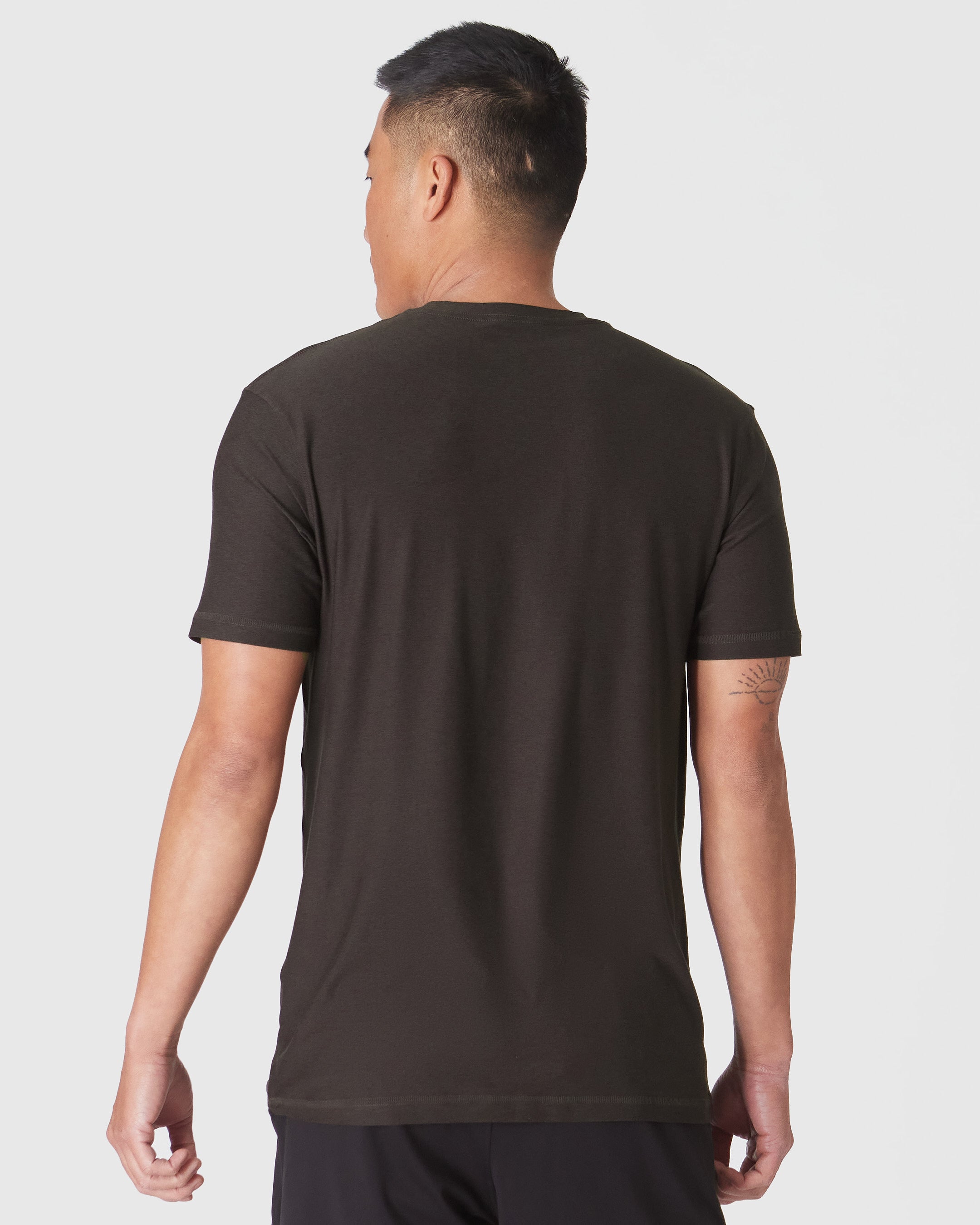 Core Crew Long Sleeve Tee in Dark Choc main image 1