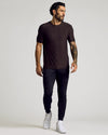 Dark Heather Cocoa Active Crew Neck Tee