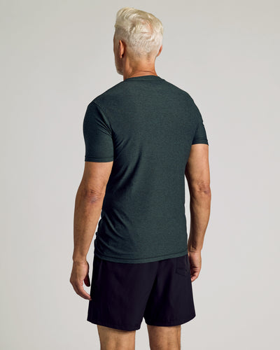Active Crew Neck - Dark Heather Forest