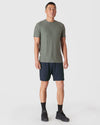 Heather Forest Short Sleeve Active Crew Neck
