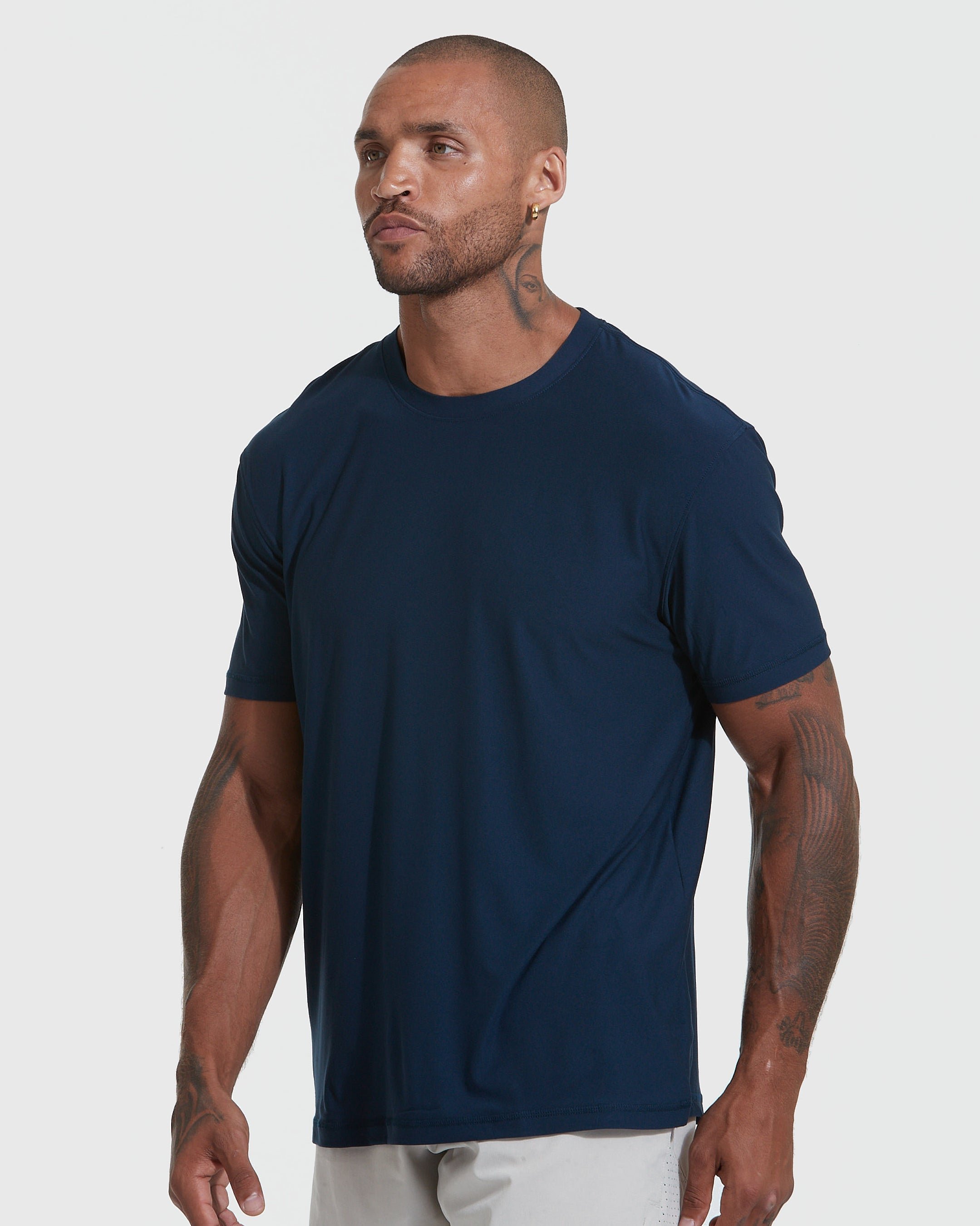 Navy Active Crew Neck T-Shirt