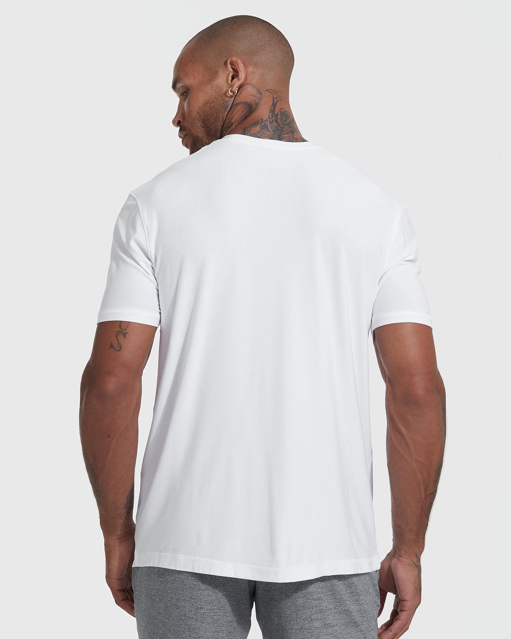 White Active Crew Neck T-Shirt