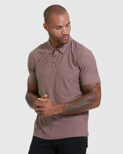 Active Polo - Heather Burgundy