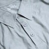 Light Heather Gray Active Polo 2.0 with three-button placket and collar.