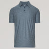 Heather Navy Active Short Sleeve Polo