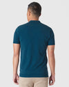 Centurion Short Sleeve Sweater Polo on man from behind, relaxed posture.