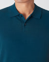 Centurion Short Sleeve Sweater Polo with textured knit and button placket.
