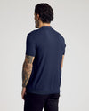 Navy Short Sleeve Sweater Polo