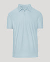 Arctic Active Polo 2.0, light blue heathered, classic collar, three-button design.
