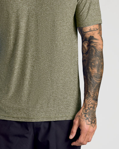 Polo actif - Heather Military Green