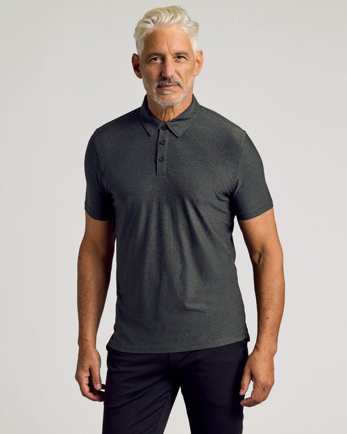 Charcoal Heather Gray Charcoal Heather Gray Active Polo 2.0