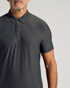 True ClassicCharcoal Heather Gray Active Polo