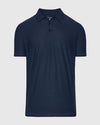 True Classic Men’s Active Short Sleeve Polo - Navy, Performance Stretch Fit