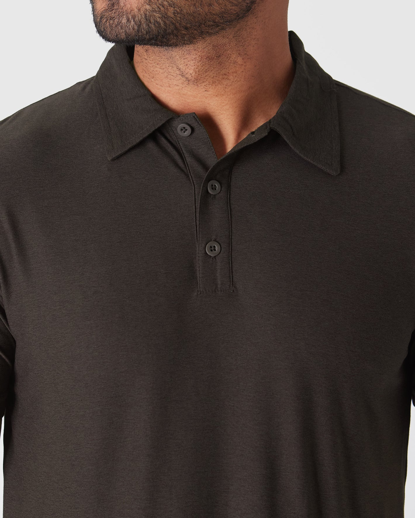 Dark Heather Cocoa Active Polo 2.0