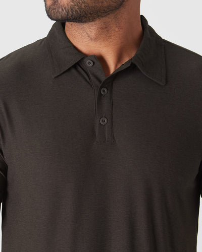 Polo actif - Dark Heather Cocoa