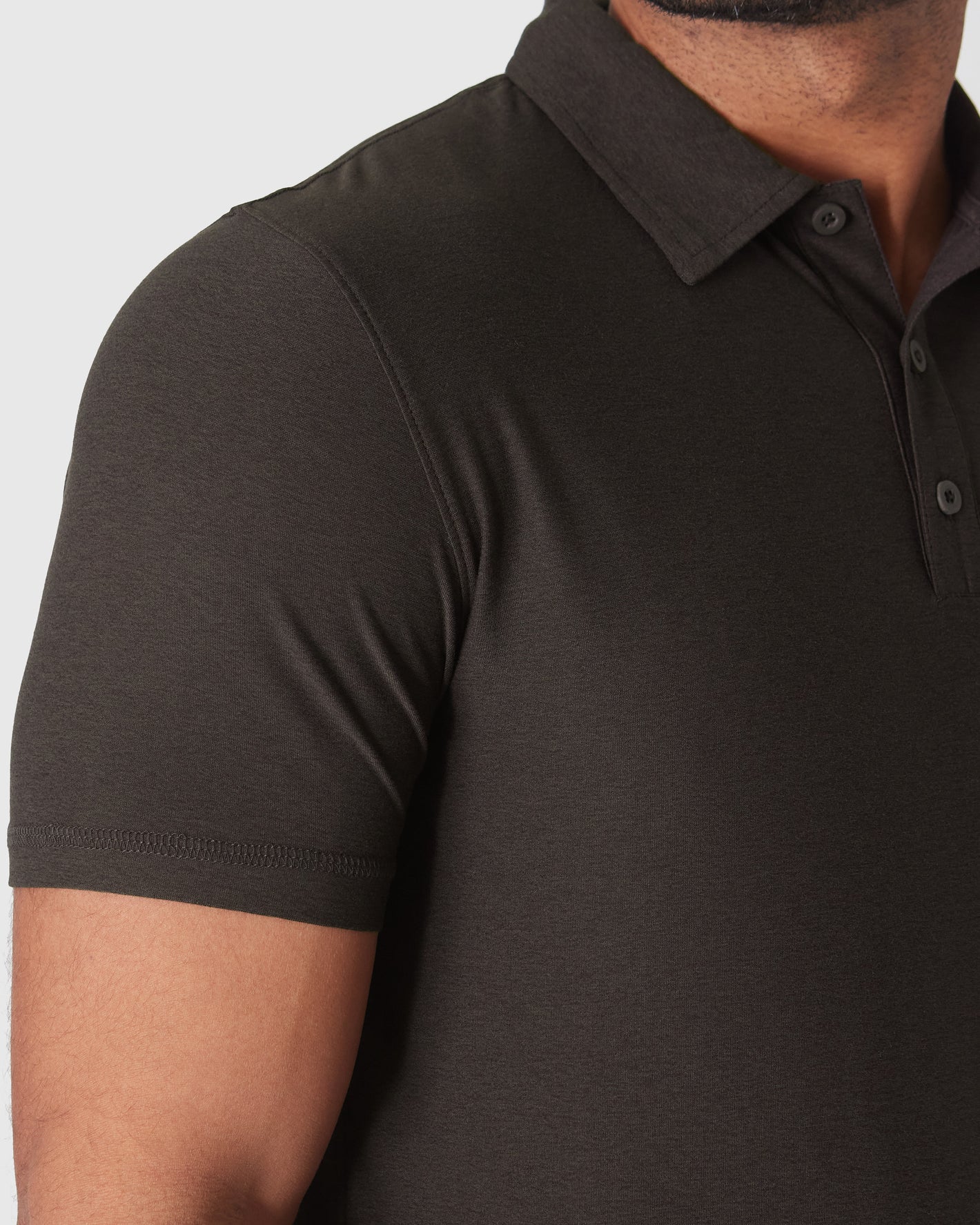 Dark Heather Cocoa Active Polo 2.0
