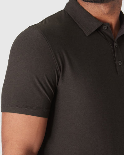 Polo actif - Dark Heather Cocoa