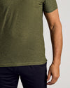 Dark Heather Pear Active Polo 2.0 in olive, short-sleeve, athletic fit.