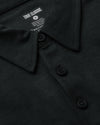 Black Premium Pima Polo 2-Pack with matte buttons and pointed collar.